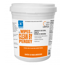 WIPES CLEAN BY PEROXY - Panos umedecidos com limpador de uso geral, à base de Peróxido de Hidrogênio (Pronto uso)